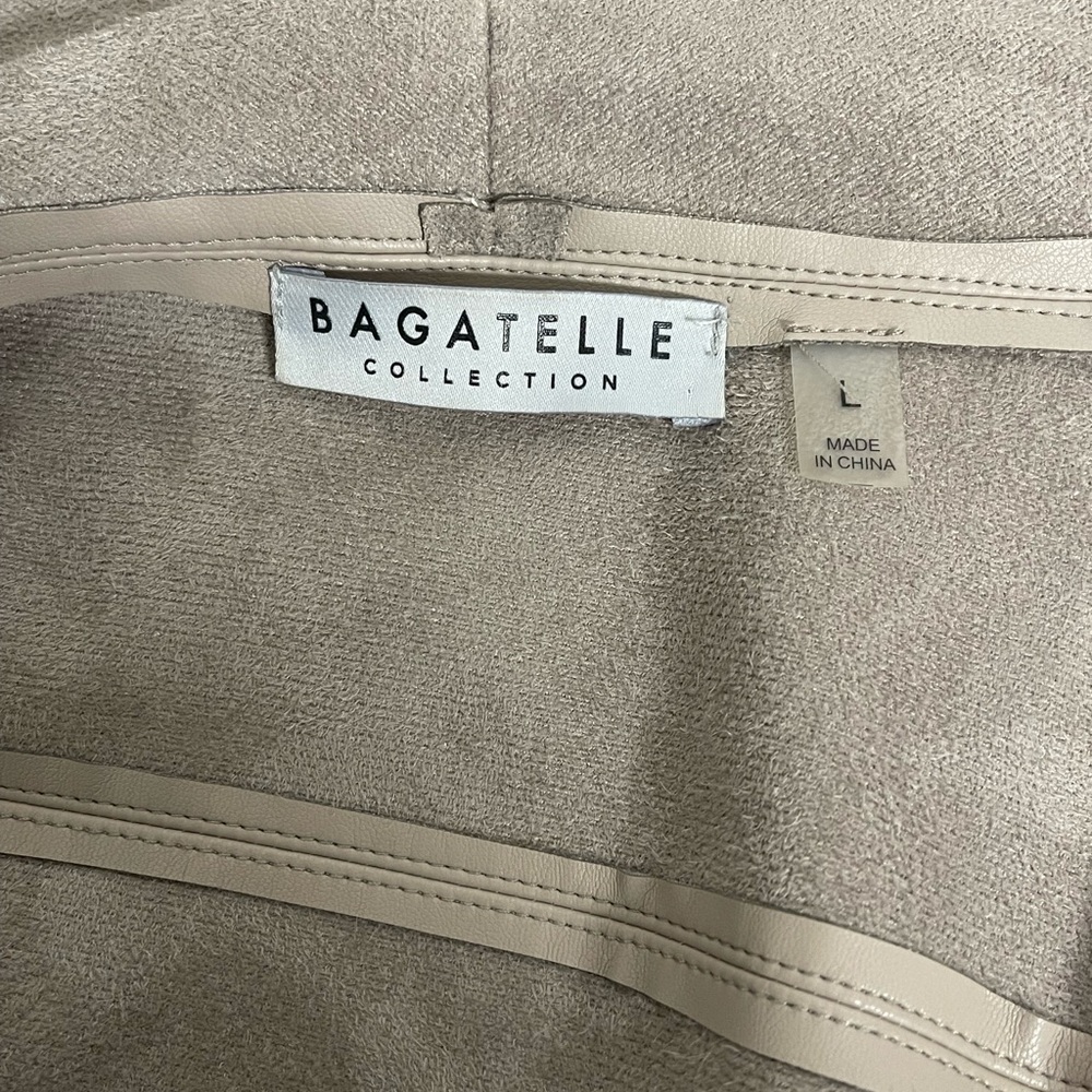 Bagatelle Drape Faux Leather & Faux Suede Jacket - Picture 6 of 9